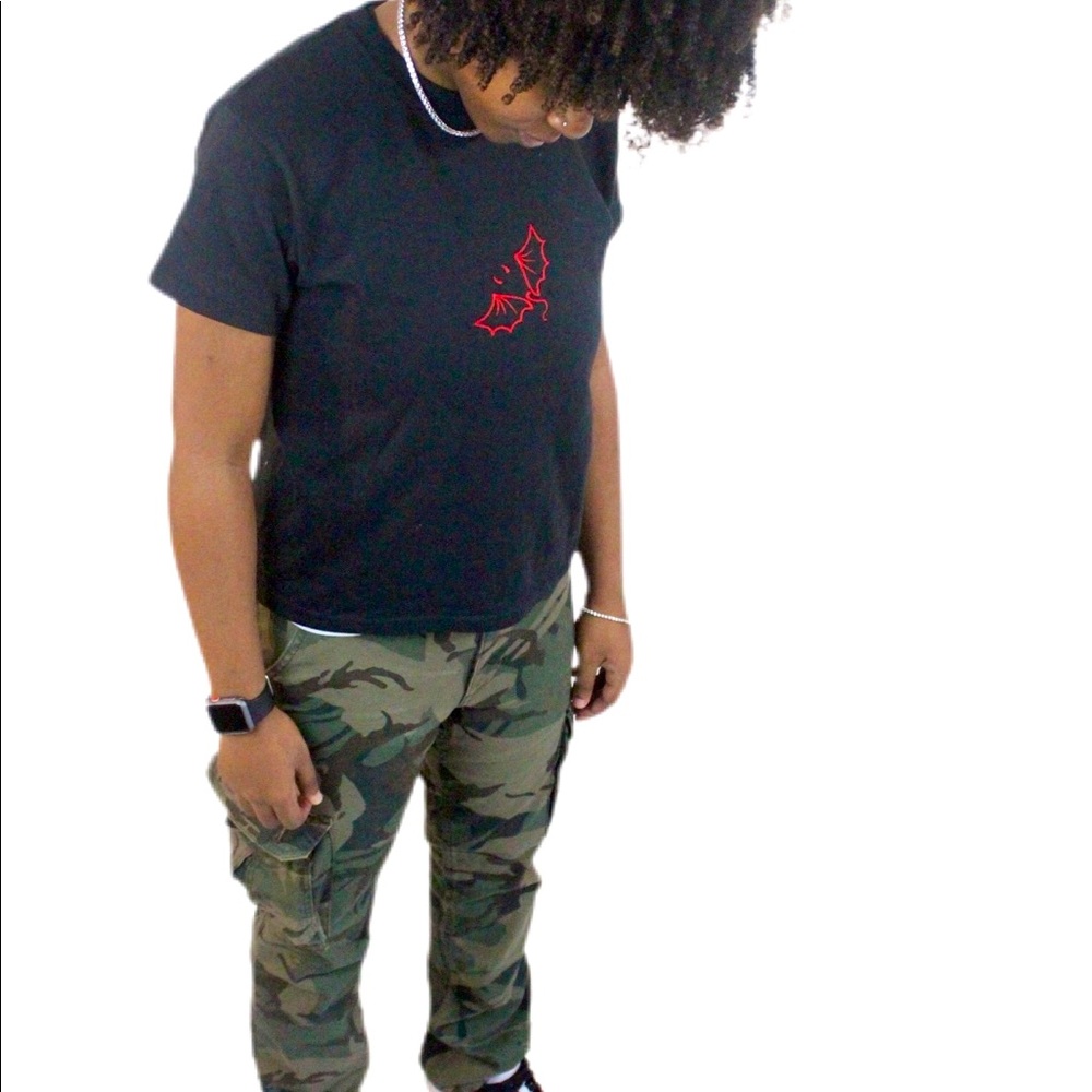 Devil Wings Embroidery T-Shirt